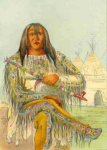 Buffalo's Back Fat, Blackfoot Chief, 1830's by George Catlin