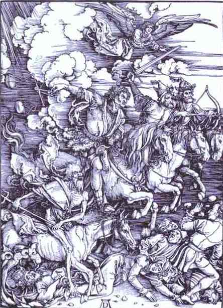 Four Horsemen Of The Apocalypse - 1498 Woodcut